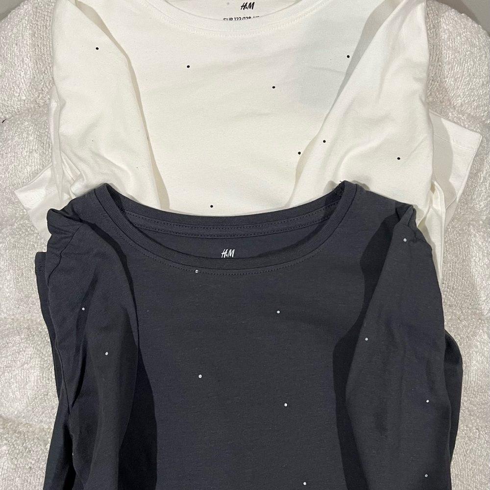 H&M Kids' Long Sleeve Tees in Black and White